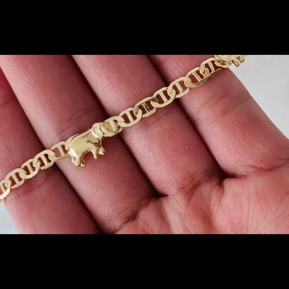 New 18kt Gold Filled Mariner elephant anklet. 🐘 - Picture 5 of 6